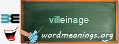 WordMeaning blackboard for villeinage